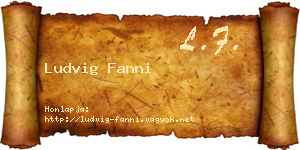 Ludvig Fanni névjegykártya