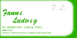 fanni ludvig business card